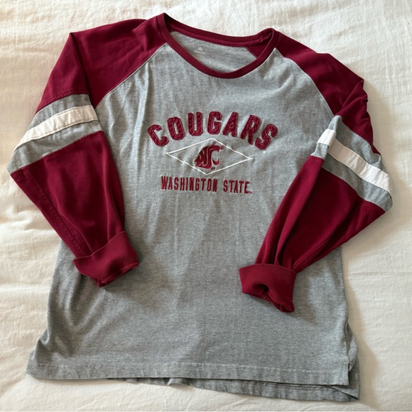 Washing State Cougars Comfy Long Sleeve - 2X size - red and gray knights apparel - Picture 2 of 8